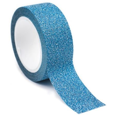 PAPER TAPE PAILLETE BLEU