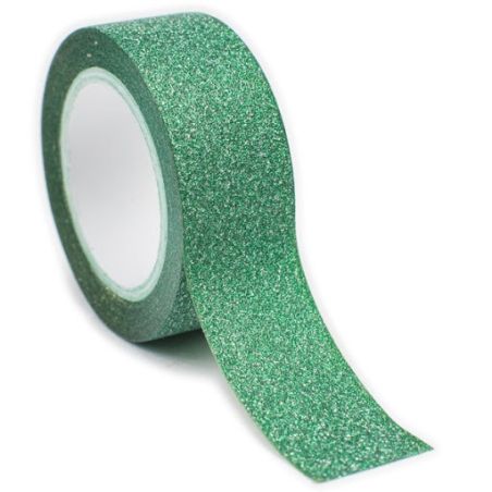 PAPER TAPE PAILLETE VERT