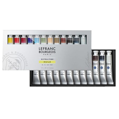 SET DE 12 TUBES DE PEINTURE A L'HUILE EXTRA-FINE 20ML LEFRANC BOURGEOIS