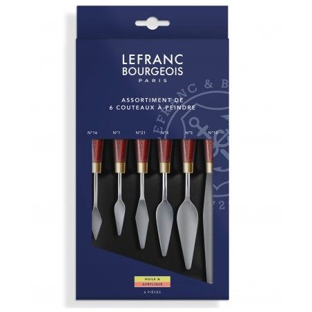 SET DE 6 COUTEAUX A PEINDRE ASSORTIS LEFRANC BOURGEOIS