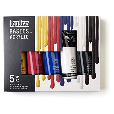 SET DE 5 TUBES DE PEINTURE ACRYLIQUE DE 118ML LIQUITEX