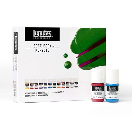 SET DE 12 POTS DE PEINTURE ACRYLIC SOFT BODY 22ML LIQUITEX