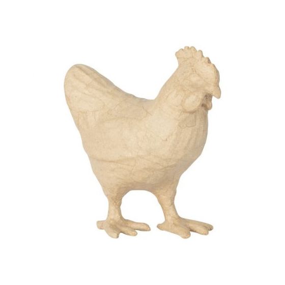 POULE EN PAPIER MÂCHE 19CM DECOPATCH IM#9217