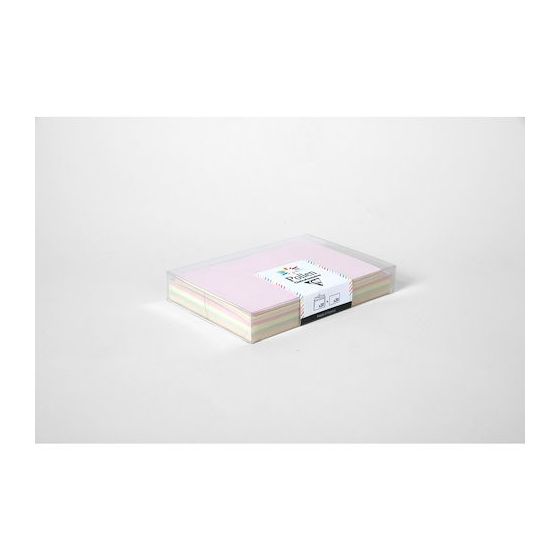 COFFRET POLLEN DE 20 ENVELOPPES 114X162MM + 20 CARTES 110X155MM PASTEL ASSORTIES CLAIREFONTAINE IM#9228