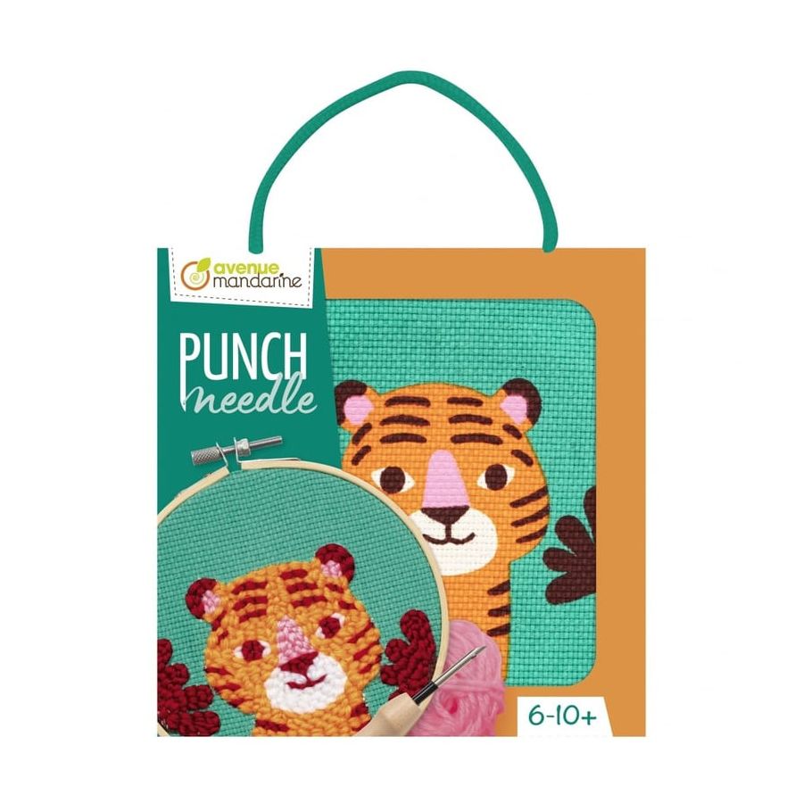 KIT PUNCH NEEDLE TIGRE AVENUE MANDARINE IM#9230