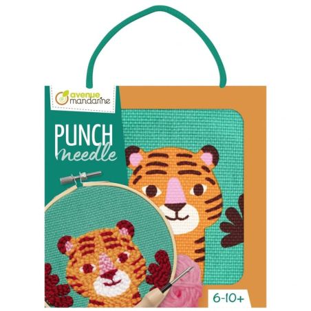 KIT PUNCH NEEDLE TIGRE AVENUE MANDARINE