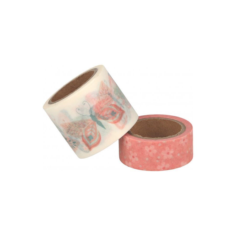 LOT DE 2 MASKING TAPE PAPILLONS COLLECTION MARIPOSA ARTEMIO IM#9251