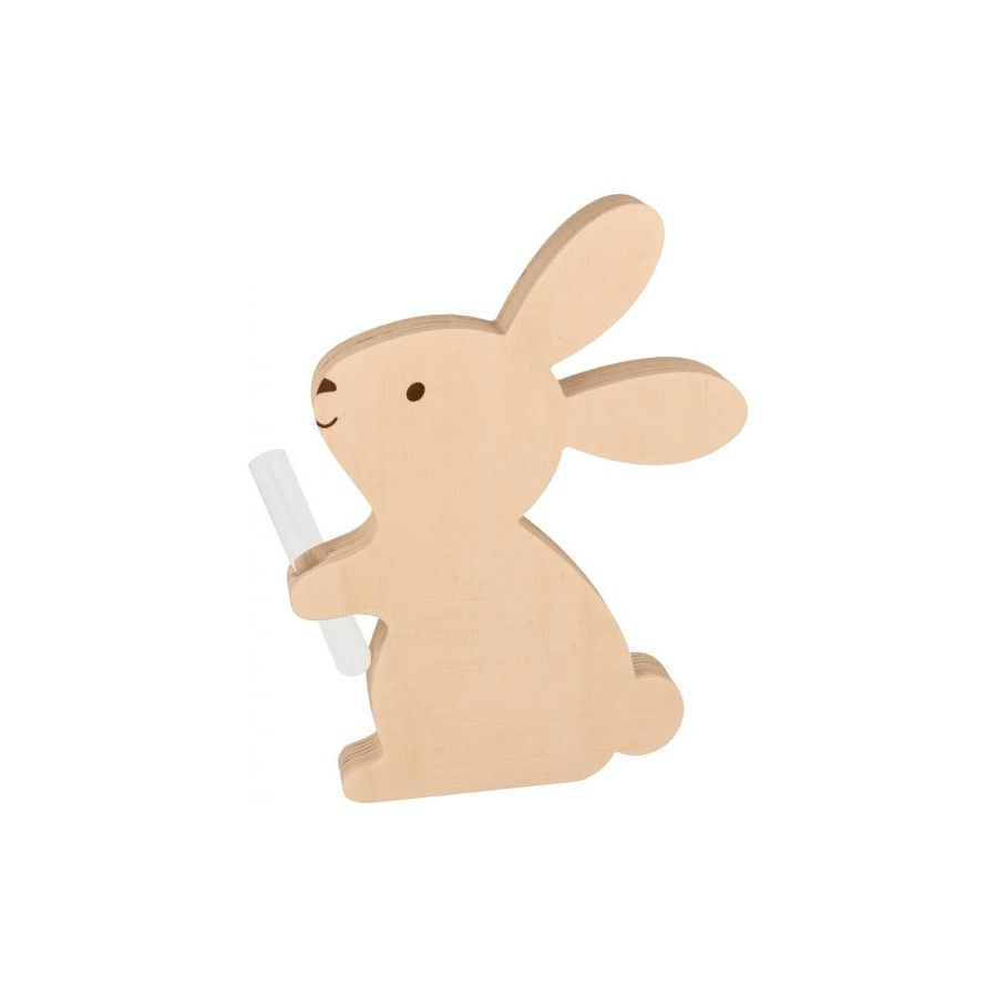 SOLIFLORE EN BOIS LAPIN 18 X 24 X 2,5 CM ARTEMIO IM#9268