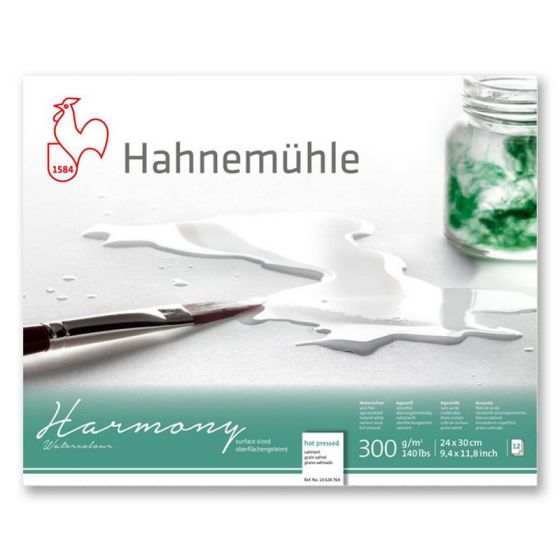 BLOC SPIRALE HARMONY GRAIN SATINE AQUARELLE 300G A4 12 FEUILLES HAHNEMÜHLE IM#9287