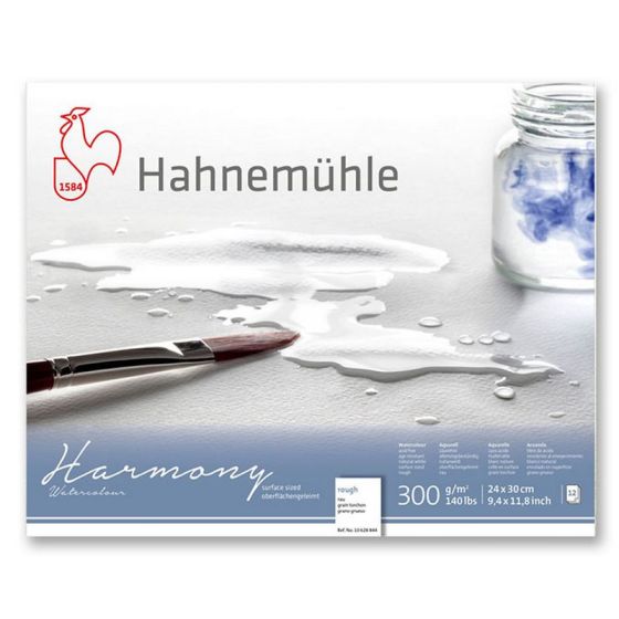 BLOC SPIRALE HARMONY GRAIN TORCHON AQUARELLE 300G A4 12 FEUILLES HAHNEMÜHLE IM#9288