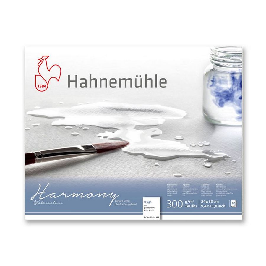 BLOC SPIRALE HARMONY GRAIN TORCHON AQUARELLE 300G A4 12 FEUILLES HAHNEMÜHLE IM#9288