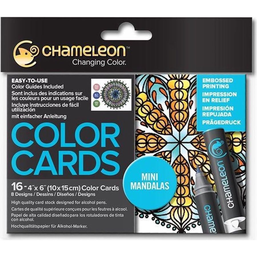 CARTES COLORIAGE - MINI MANDALAS - CHAMELEON PENS IM#9315