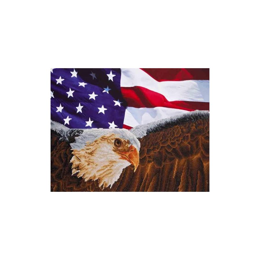 BRODERIE DIAMOND DOTZ - EAGLE & FLAG IM#9323