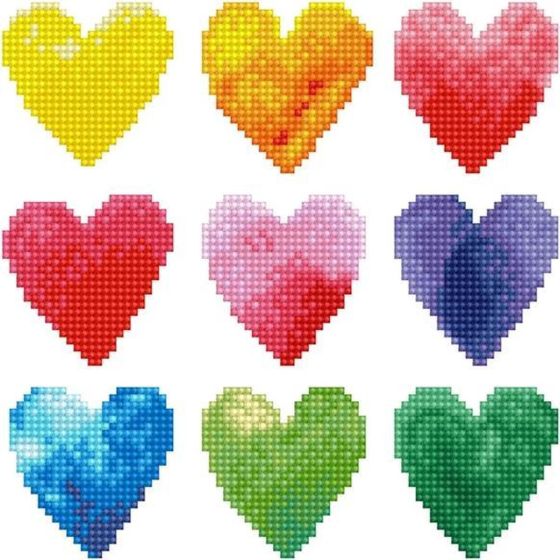 DIAMOND DOTZ LOVE RAINBOW 23X23 CM IM#9345