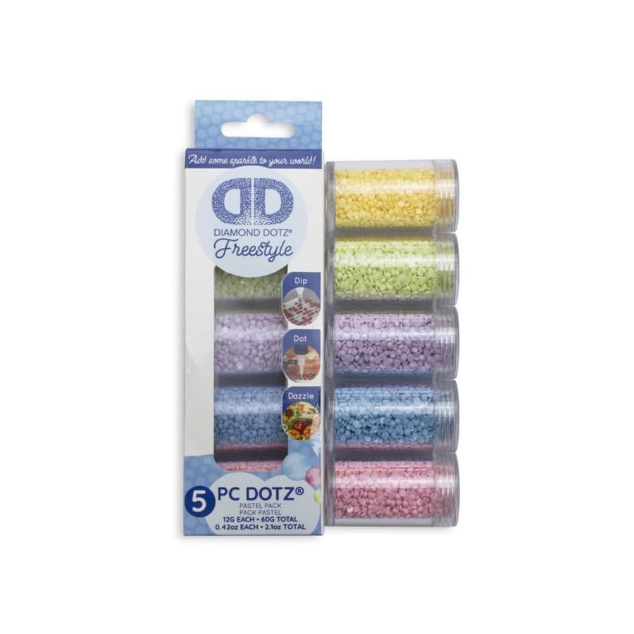 DIAMOND DOTZ PACK 5 RECHARGES PASTELS IM#9355