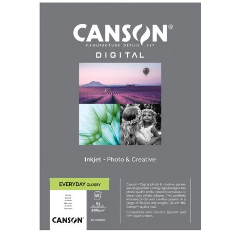 POCHETTE CANSON DIGITAL 15 FEUILLES A4 EVERYDAY GLOSS 200G