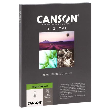 POCHETTE CANSON DIGITAL 50 FEUILLES A4 EVERYDAY MAT 180G