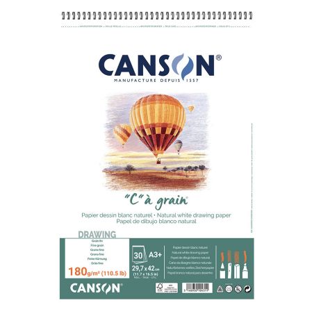 ALBUM PAPIER "C" A GRAIN GF A3 180G 30F CANSON