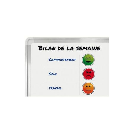 SACHET DE 6 AIMANTS EMOTION RONDS ILLUSTRES DOUBLE FACE