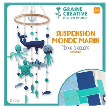 KIT MOBILE A COUDRE SUSPENSION - MONDE MARIN