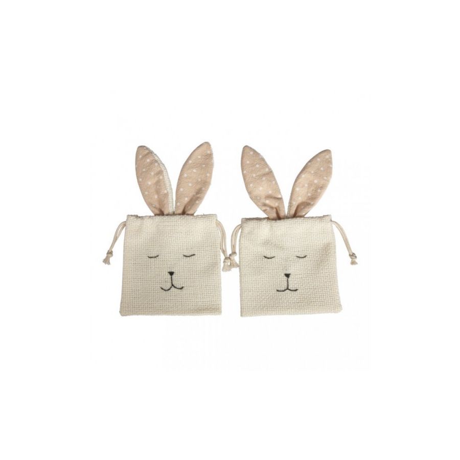 SACHETS EN TISSU LAPIN IM#9838