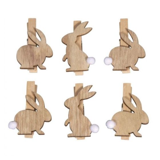 PINCES EN BOIS LAPIN IM#9891