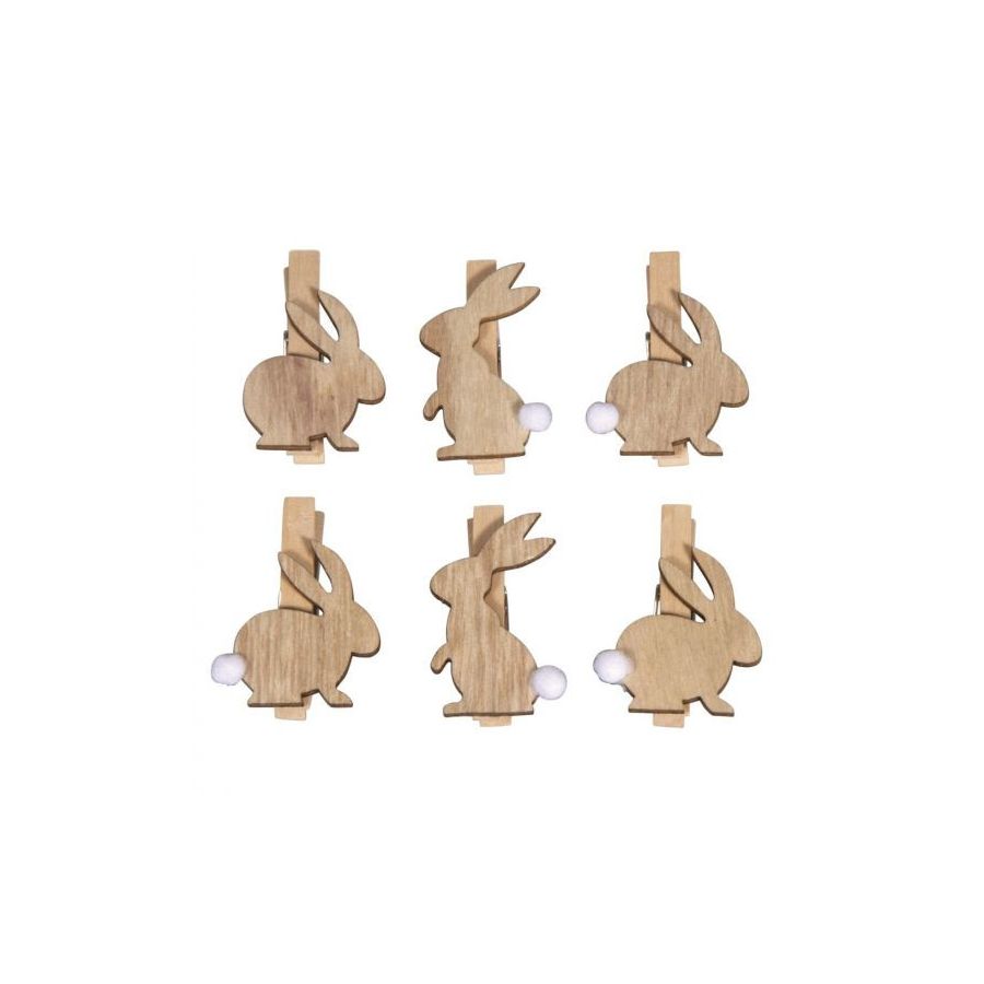 PINCES EN BOIS LAPIN IM#9891