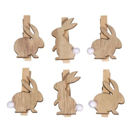 PINCES EN BOIS LAPIN